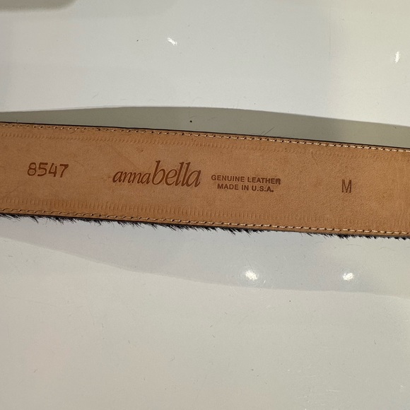 Annabella Brown Genuine Leather Cowhide Belt - Picture 3 of 5